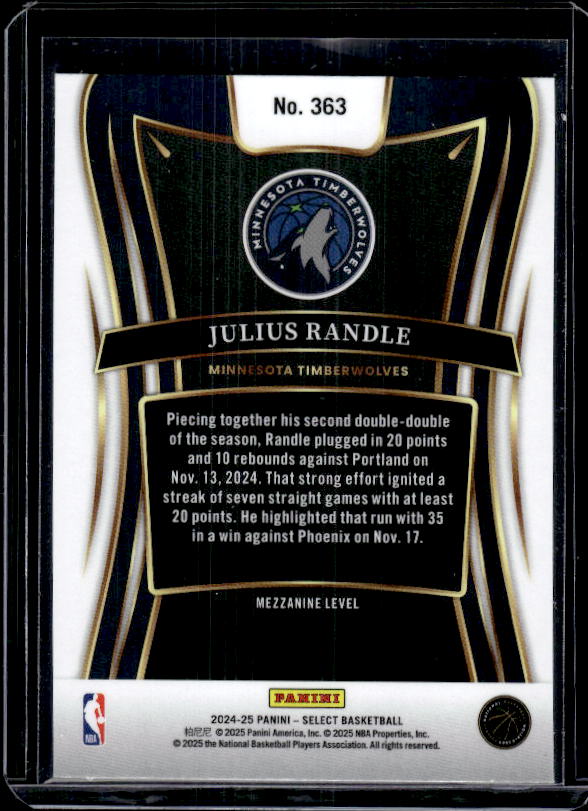 2024-25 Panini Select #363 Julius Randle