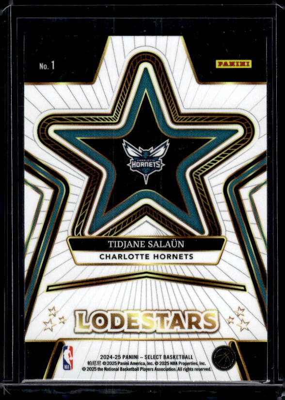 2024-25 Panini Select #1 Tidjane Salaun Lodestars