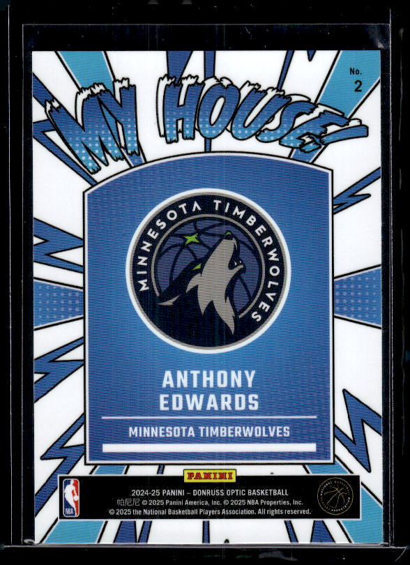 2024-25 Donruss Optic #2 Anthony Edwards My House