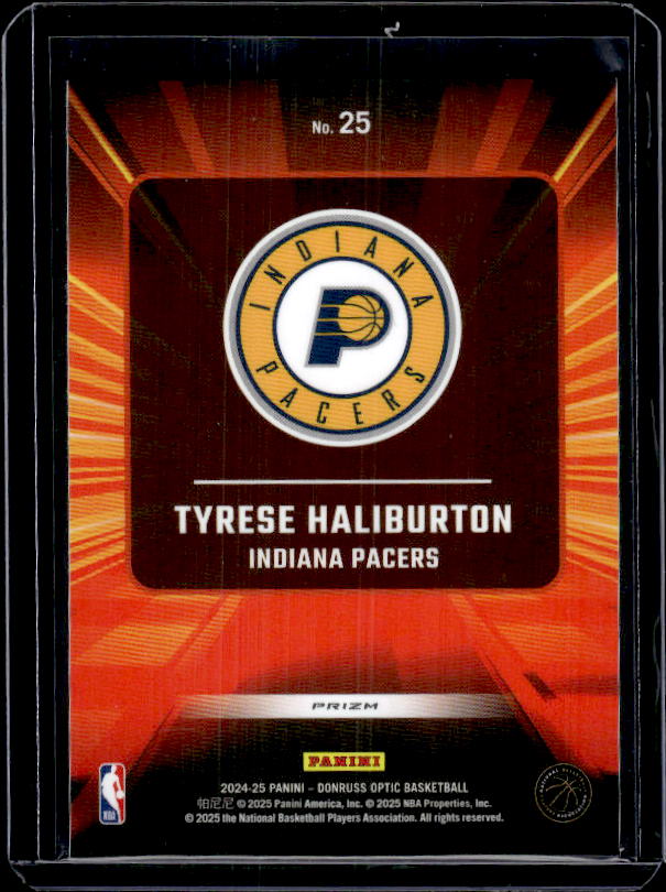 2024-25 Donruss Optic #25 Tyrese Haliburton Express Lane Purple