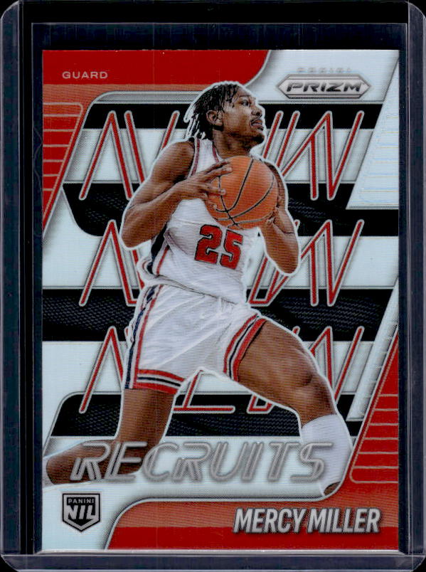 2025-26 Panini Prizm #24 Mercy Miller New Recruits Silver Prizm