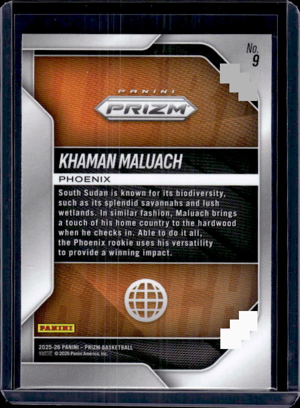 2025-26 Panini Prizm #8 Khaman Maluach Global Reach
