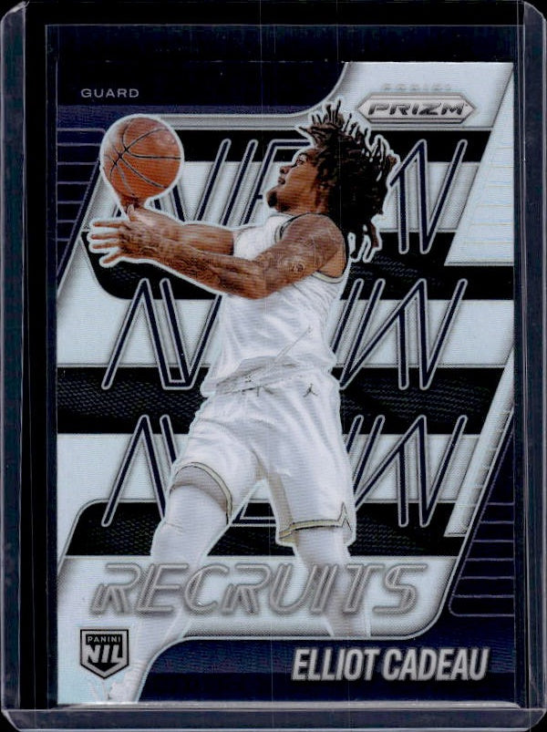 2025-26 Panini Prizm #23 Elliot Cadeau New Recruits Silver Prizm