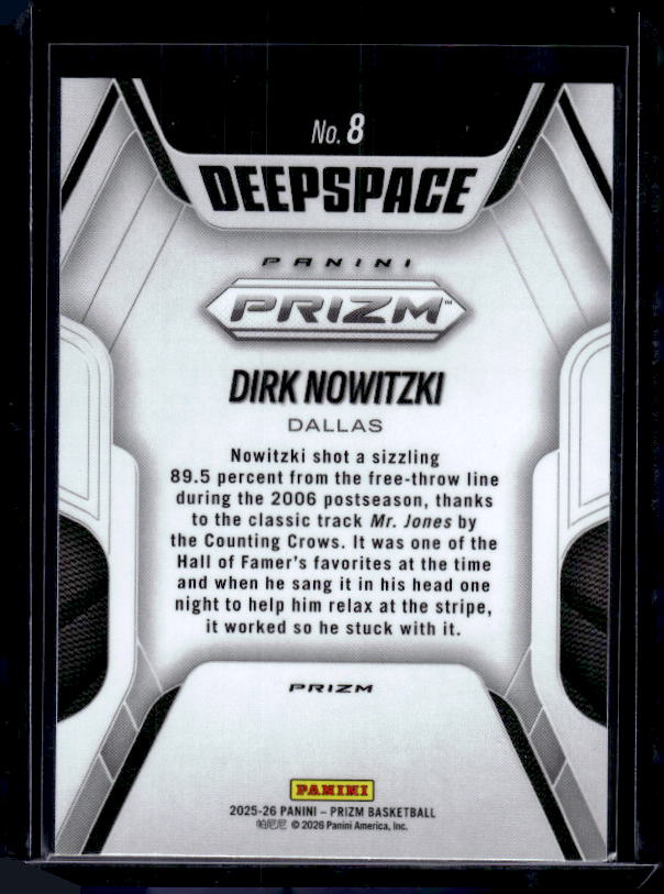 2025-26 Panini Prizm #8 Dirk Nowitzki Deep Space Silver