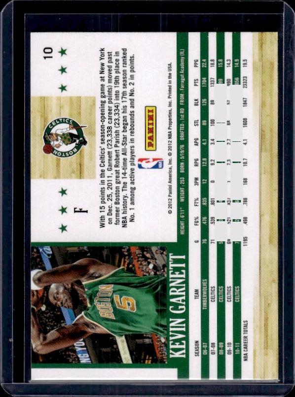 2011-12 Hoops #10 Kevin Garnett