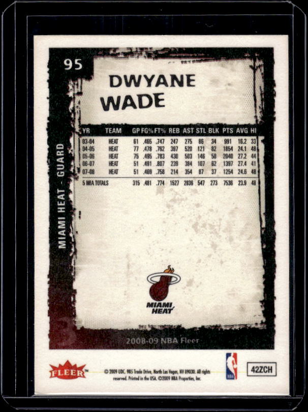 2008-09 Fleer #95 Dwyane Wade