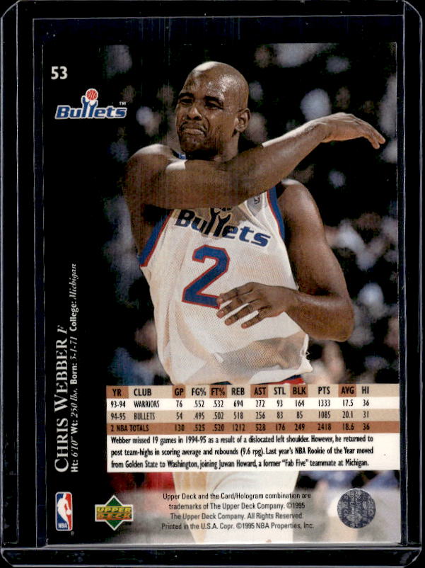 1995-96 Upper Deck #53 Chris Webber