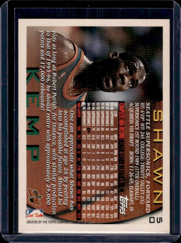 1996-97 Topps #50 Shawn Kemp