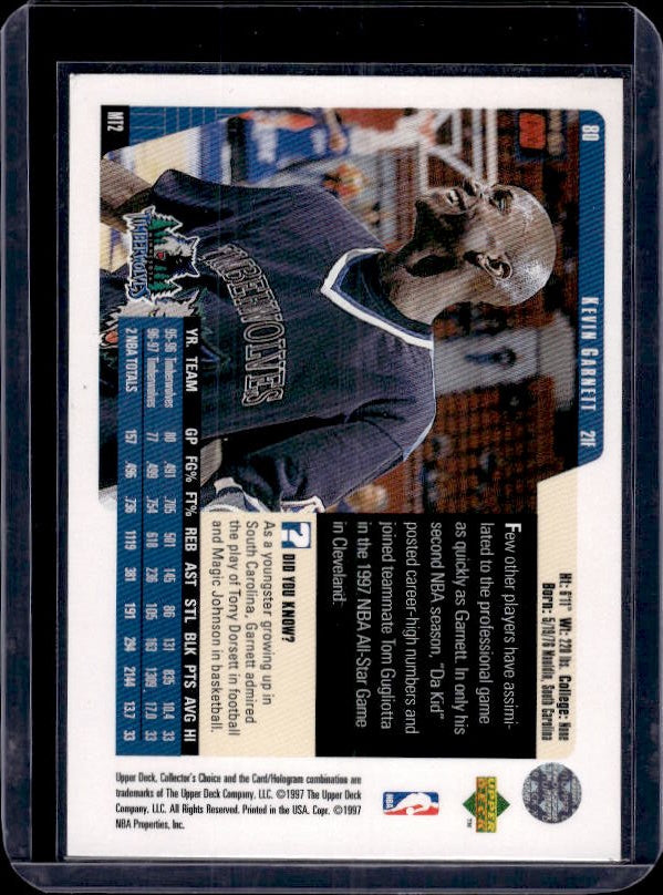 1997-98 Collector's Choice #80 Kevin Garnett