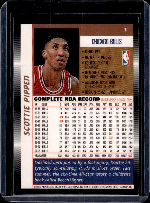 1998-99 Topps #1 Scottie Pippen