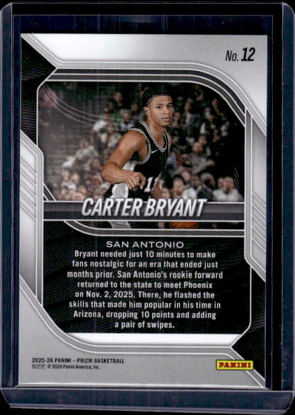 2025-26 Panini Prizm #12 Carter Bryant