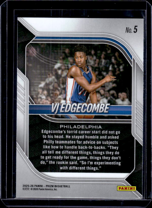 2025-26 Panini Prizm #5 VJ Edgecombe