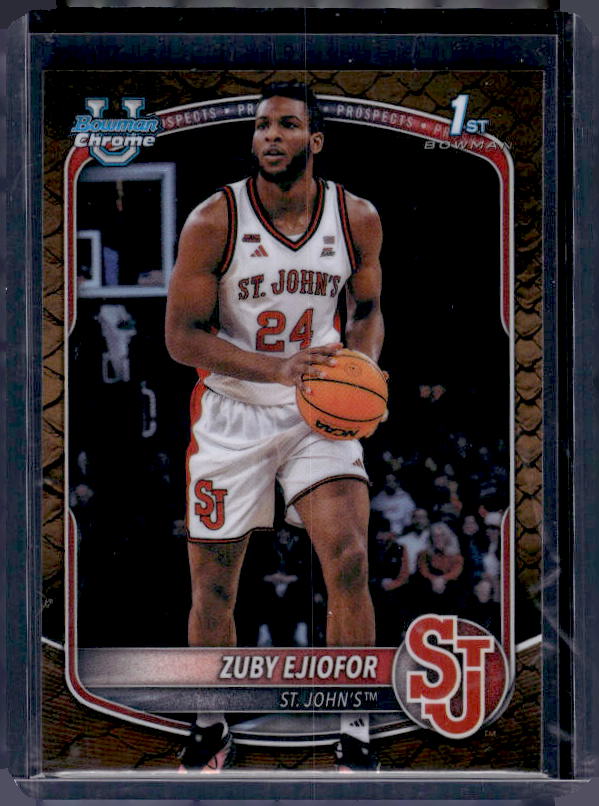 2025-26 Bowman #BCP-22 Zuby Ejiofor Chrome Prospects Reptilian Refractor