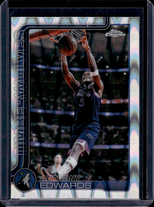 2025-26 Topps Chrome Update #17 Anthony Edwards RayWave Refractor