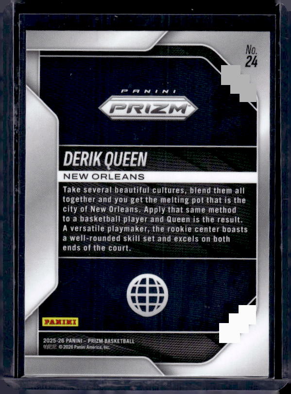 2025-26 Panini Prizm #24 Derik Queen Global Reach
