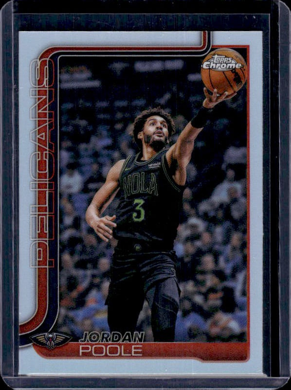 2025-26 Topps Chrome Update #81 Jordan Poole Refractor