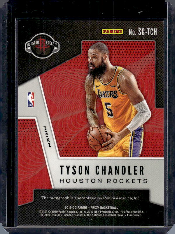 2019-20 Panini Prizm #SG-TCH Tyson Chandler Signatures Prizms Choice