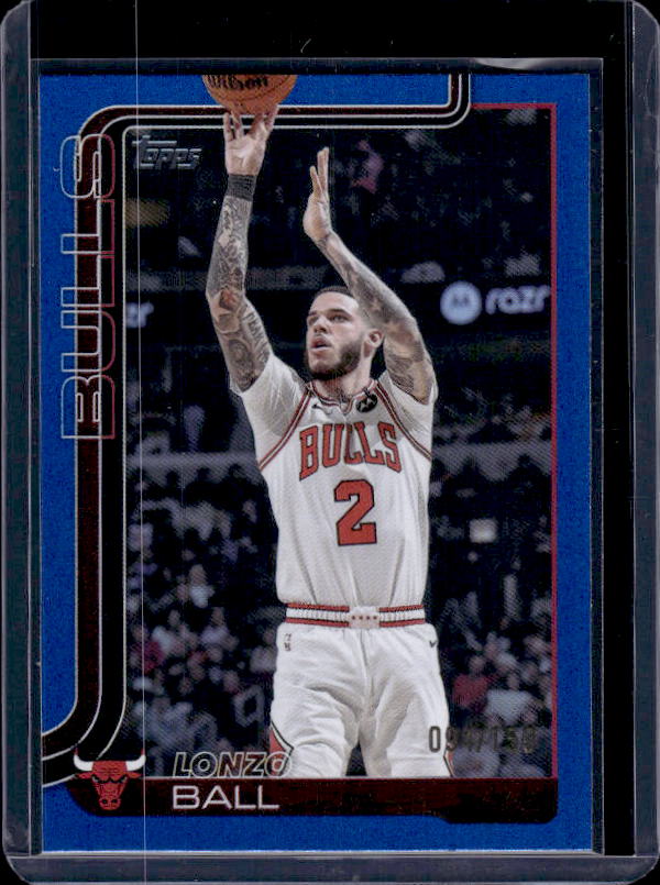 2025-26 Topps #39 Lonzo Ball Blue Holo Foil #/150