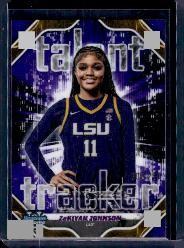2025-26 Bowman #TT-17 ZaKiyah Johnson Talent Tracker Purple Refractor #/250