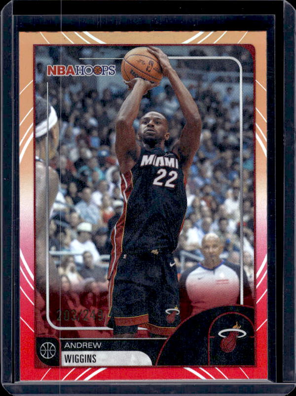 2025-26 Hoops #91 Andrew Wiggins Rainbow Red and Orange #/249