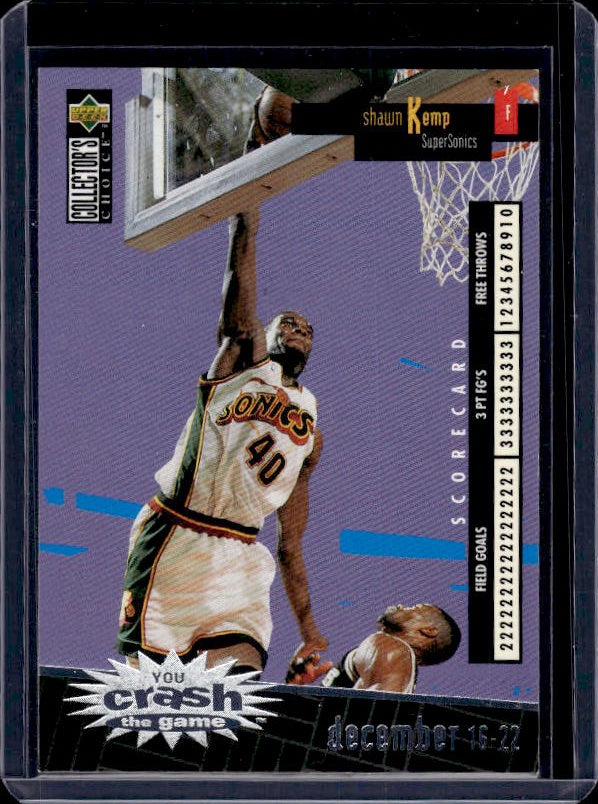 1996-97 Collector's Choice #C25b Shawn Kemp You Crash the Game Silver