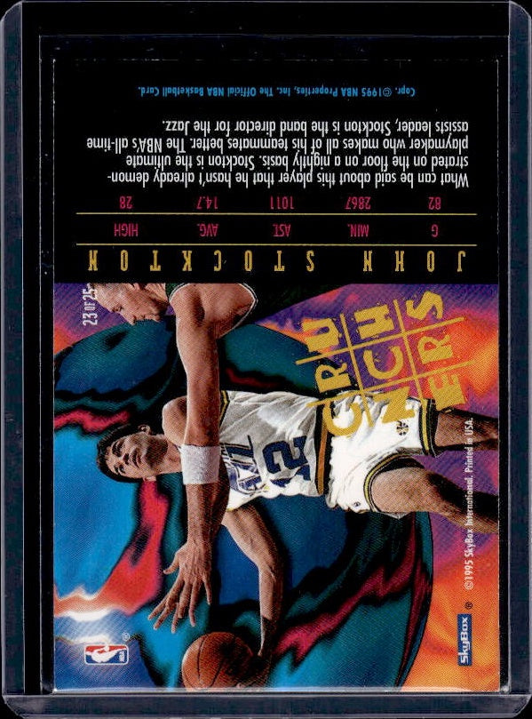 1995-96 Hoops #23 John Stockton Number Crunchers