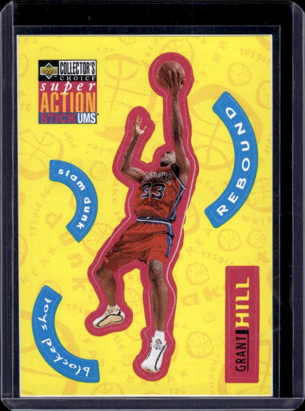 1996-97 Collector's Choice #S8 Grant Hill Super Action Stick 'Ums (Series One)