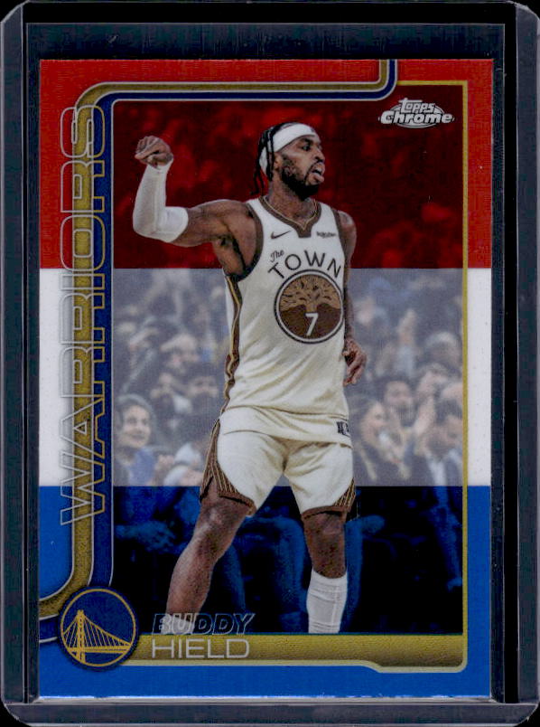 2025-26 Topps Chrome Update #99 Buddy Hield Red White and Blue Refractor