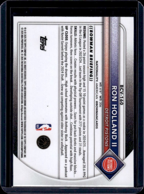 2025-26 Bowman #BCA-RH Ron Holland II