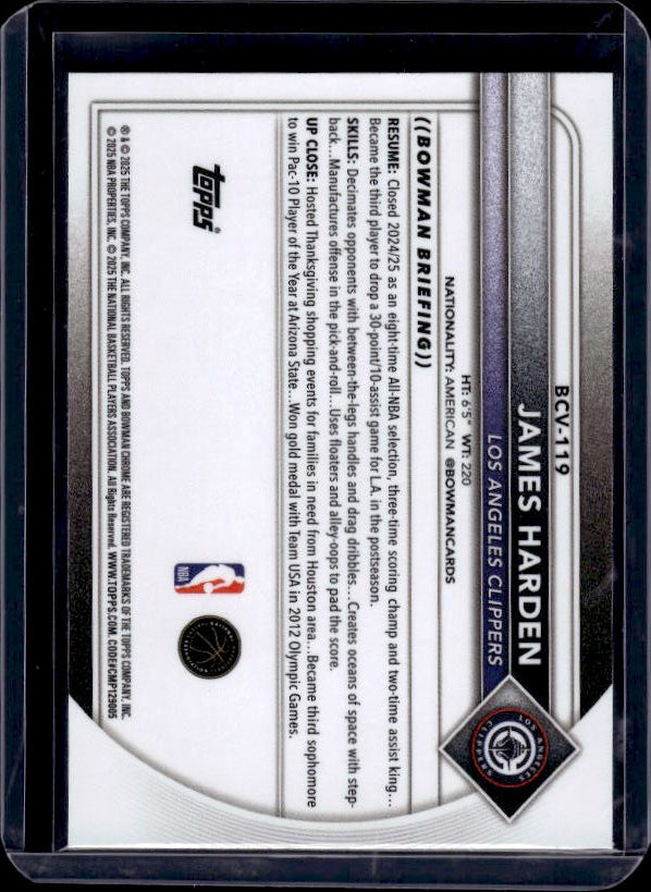 2025-26 Bowman #BCV-119 James Harden Chrome