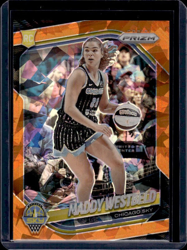 2025 Panini Prizm WNBA #138 Maddy Westbeld Orange Ice Prizms