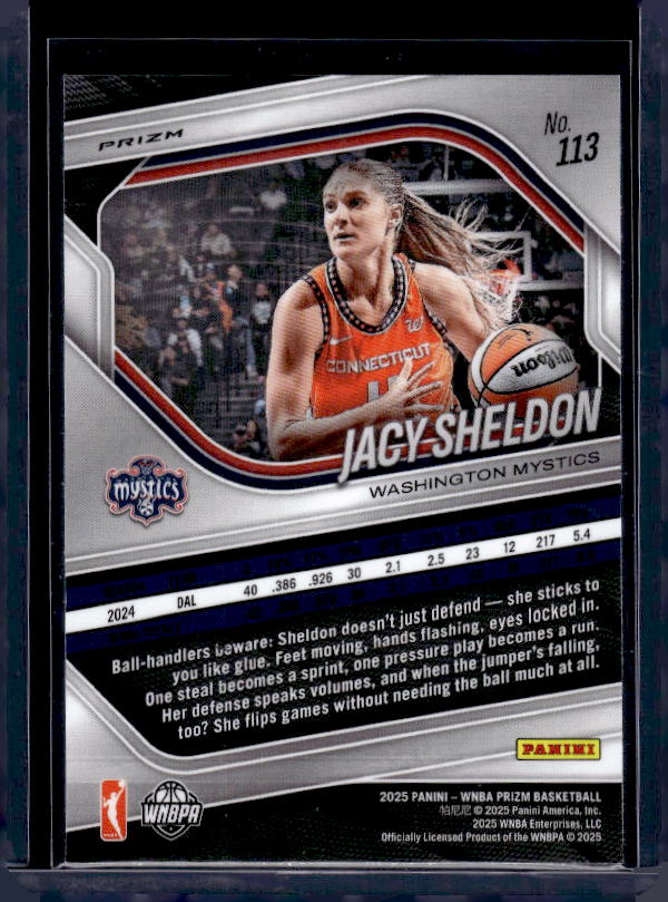 2025 Panini Prizm WNBA #113 Jacy Sheldon Green Prizms