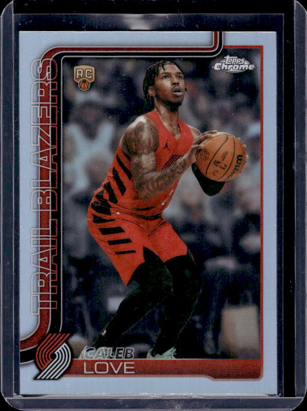 2025-26 Topps Chrome Update #198 Caleb Love Refractor