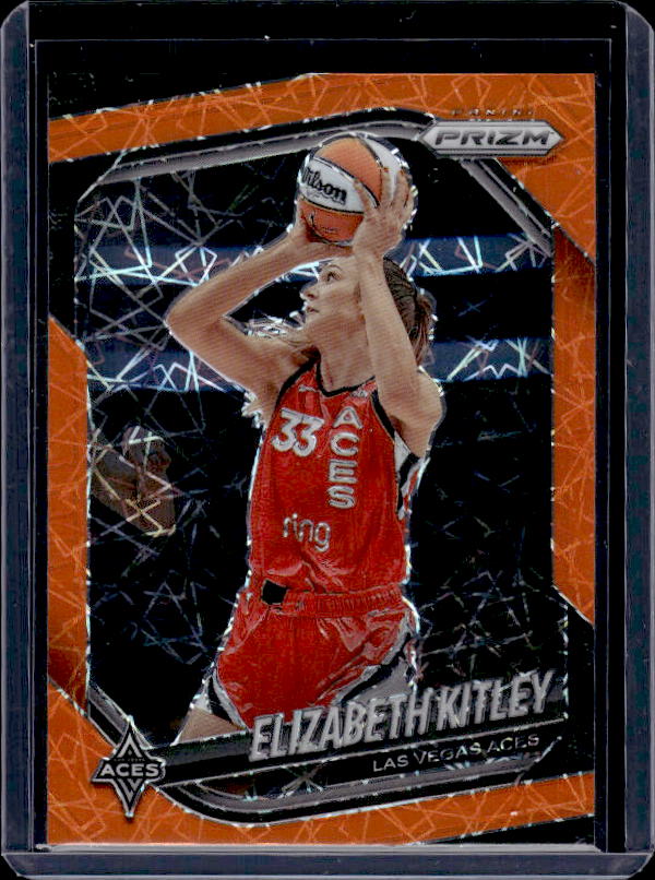 2025 Panini Prizm WNBA #41 Elizabeth Kitley Orange Velocity Prizms