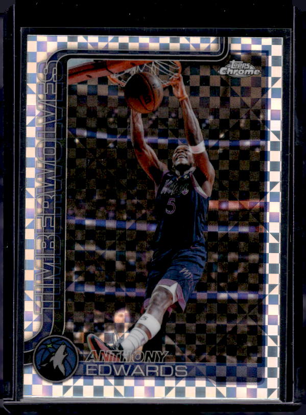 2025-26 Topps Chrome Update #17 Anthony Edwards X-Fractor