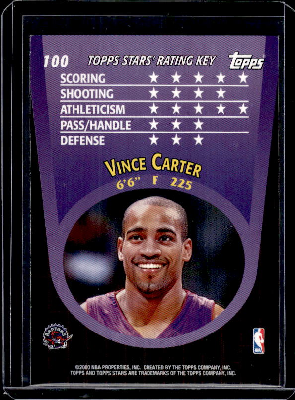 2000-01 Topps Stars #100 Vince Carter
