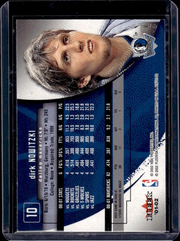 2001-02 E-X #10 Dirk Nowitzki