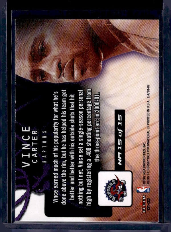 2001-02 E-X #NA 15 Vince Carter Net-Assets