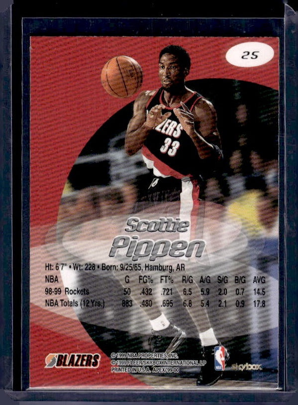 1999-00 SkyBox Apex #25 Scottie Pippen