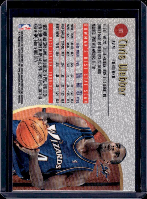 1997-98 Bowman's Best #81 Chris Webber