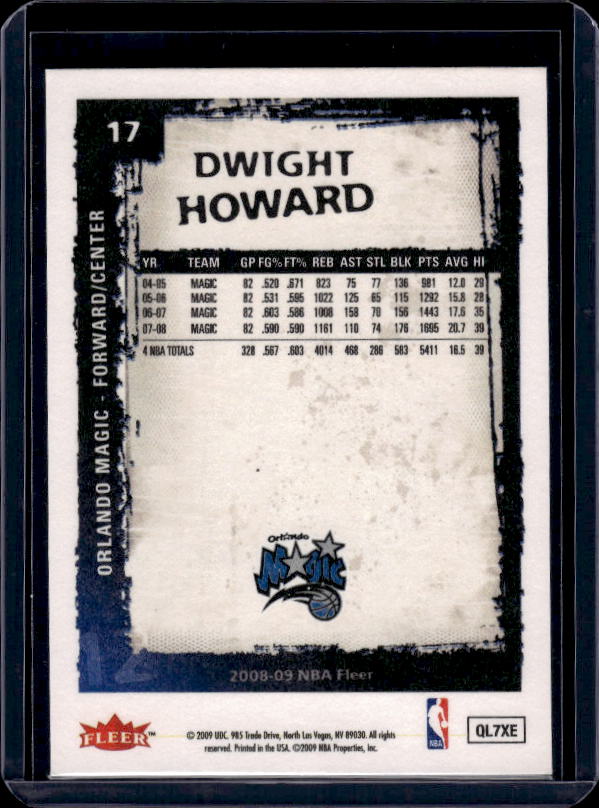 2008-09 Fleer #17 Dwight Howard