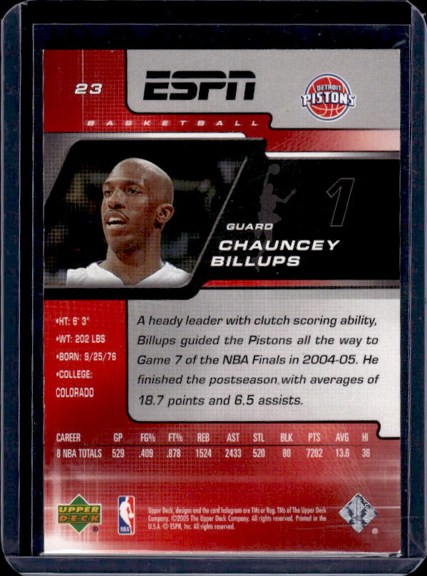 2005-06 Upper Deck ESPN #23 Chauncey Billups