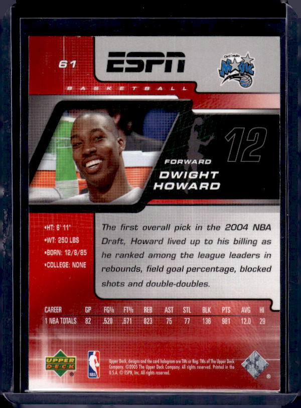 2005-06 Upper Deck ESPN #61 Dwight Howard