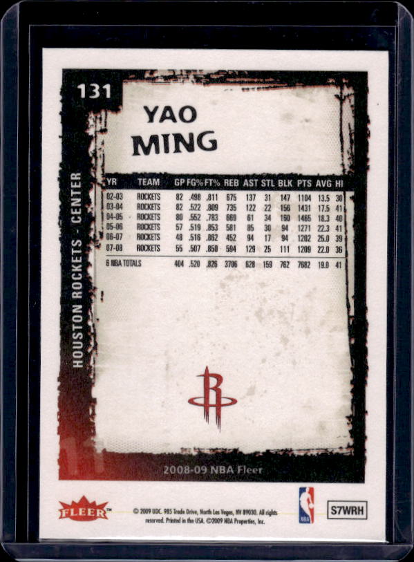 2008-09 Fleer #131 Yao Ming