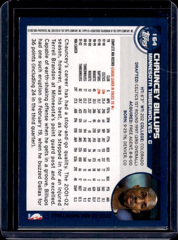 2002-03 Topps #164 Chauncey Billups