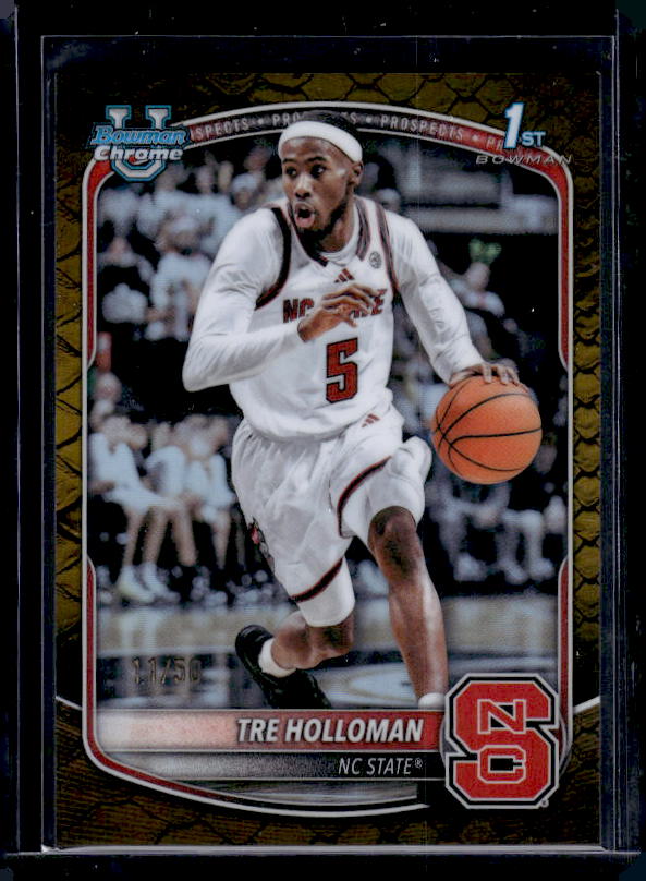 2025-26 Bowman #BCP-81 Tre Holloman Chrome Prospects Reptilian Refractor