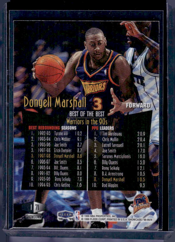 1998-99 Flair Showcase #71 Donyell Marshall Flair Showcase Row 1 #/6000