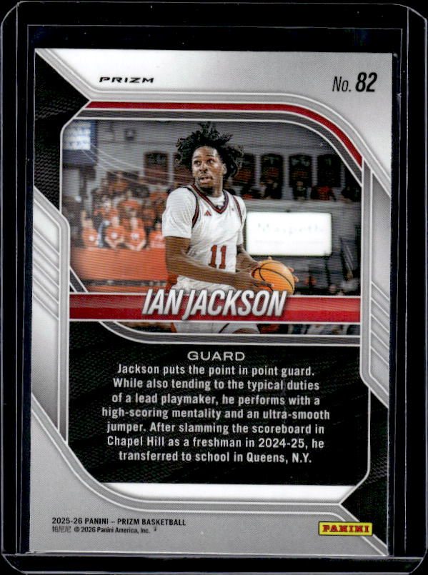 2025-26 Panini Prizm #82 Ian Jackson Purple Wave Prizm