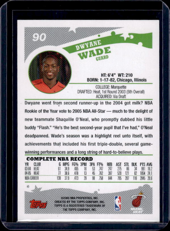 2005-06 Topps #90 Dwyane Wade