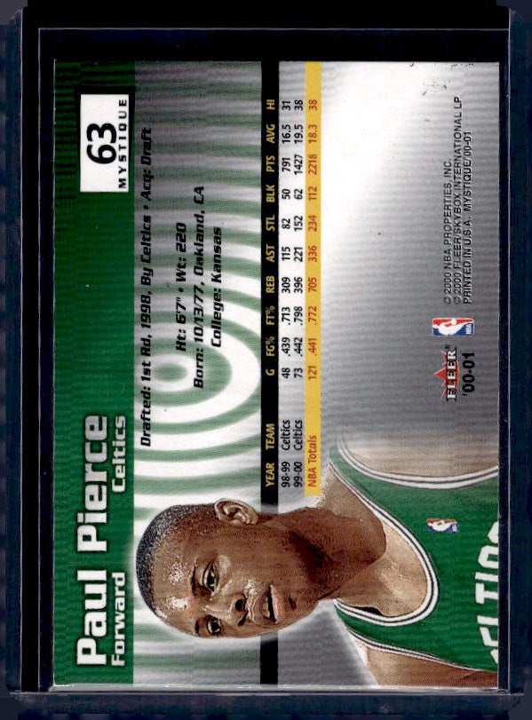 2000-01 Fleer Mystique #63 Paul Pierce